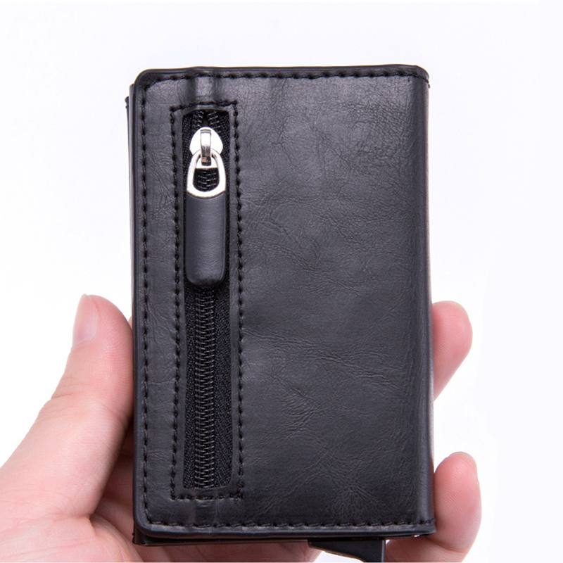 Dienqi Carton Fiber Kaarthouder Slanke Mannen Portefeuilles Trifold Rfid Blocking Slim Mini Portemonnee Kleine Metalen Purse Vallet Walet Magneet