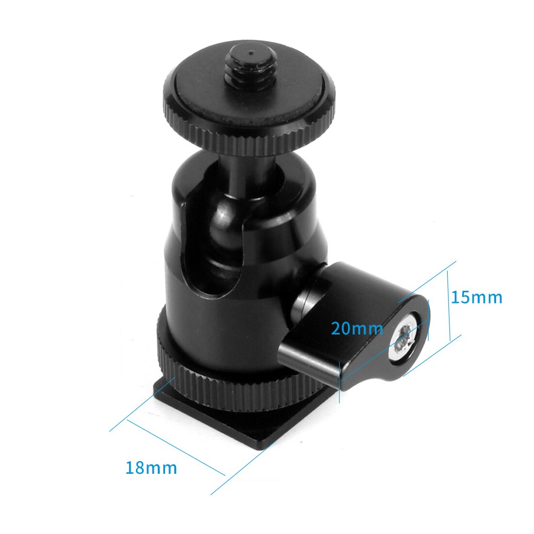 Aluminium Legierung 360 Rotierenden Halterung für Gopro Kamera Stativ LED Licht Flash-Halter Ball Kopf Heißer Schuh Adapter Halterung mit schloss