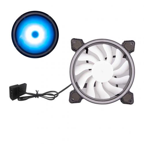 Mute LED RGB Light Color Changing Heatsink Cooling Fan Computer Case Cooler