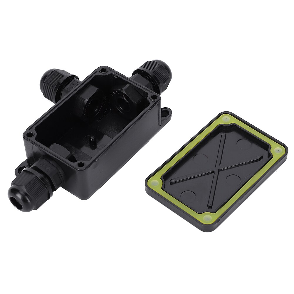 IP66 Ich bin Freien Wasserdichte Kabel Anschluss Terminal Kreuzung Kasten Mini 1 in 2 aus 3-6,5mm Kabel Verteilung Kasten schwarz