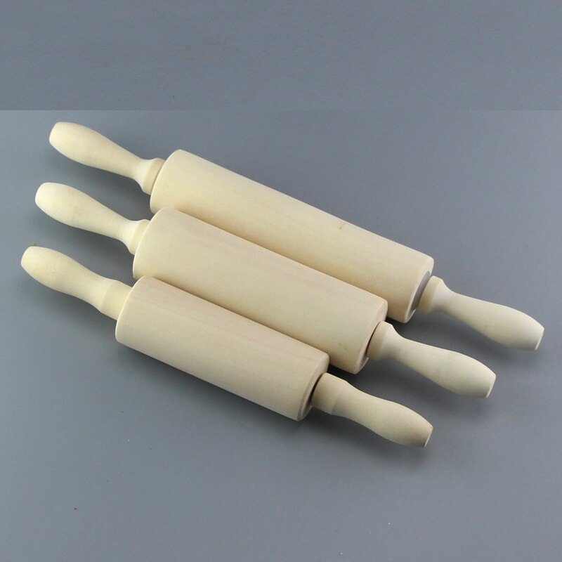 Herramienta de arcilla de madera, rodillo de madera sólida rodillo de amasar DIY arte Manual 1 pieza
