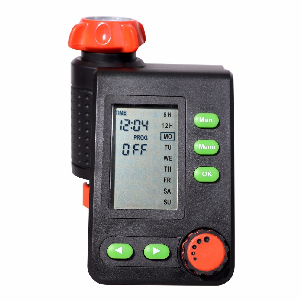 Digital Irrigation Timer Solenoid Valve Large Screen LCD Display Watering Timer Home Automatic Controller