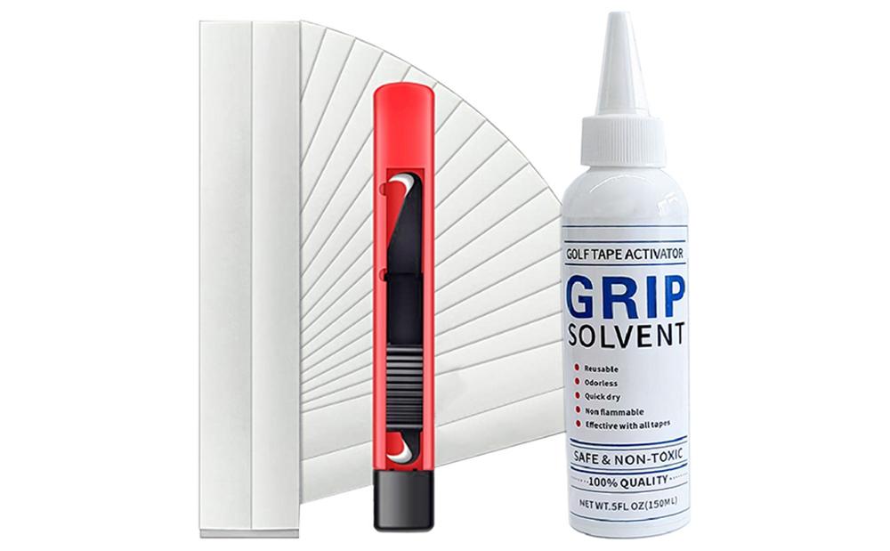 Golfschläger-Griff-Kit Klebebandst reifen Golfgriff-Entfernungs werkzeug, das Lösungsmittel-Haken blatt greift: WHITE