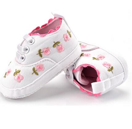 Pudcoco Lief Meisje Schoenen Wit Kant Bloemen Geborduurde Zachte Schoenen Prewalker Wandelschoenen Peuter Kids Schoenen