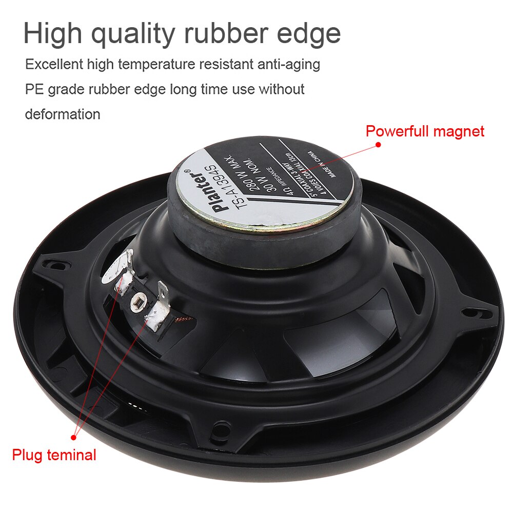 TS-A1394S 5 Inch 280W Car HiFi Coaxial Speaker Vehicle Door Auto Audio Music Stereo Full Range Frequency Loundspeaker for Cars