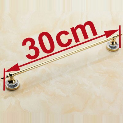 Toallero de estilo Retro montado en la pared, accesorios de baño, HYT-11896-G, 60cm, superficie dorada: L is 30 cm