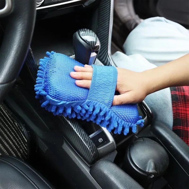 Esponja de limpeza azul para lavagem de carro, escova de lavagem, ferramenta de limpeza, polimento de microfibra, sem arranhões, lavagem de pisos de carros