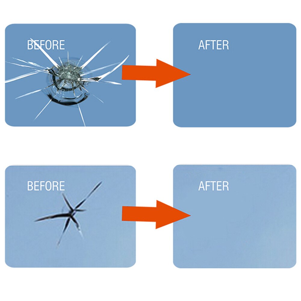 VISBELLA 2pcs Windshield Repair Kit Car Windscreen Window Repair Scratch Chip Crack Restore Fix Glass Renwal Tools Polishing