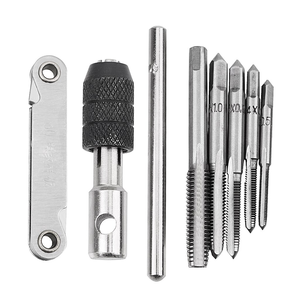 Maschine Hand Windeisen Schraube klopfen klopfen Halfter Schraube Gewinde Wasserhähne Reibahle 7 teile/satz M3/M4/M5/M6/M8 60 grad Gewinde Messgerät