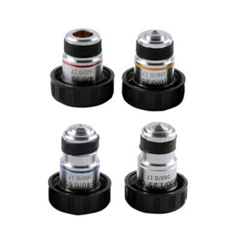 4X 10X 40X 100X Microscoop Objectief Achromatische Laboratorium Biologische Microscoop Onderdelen