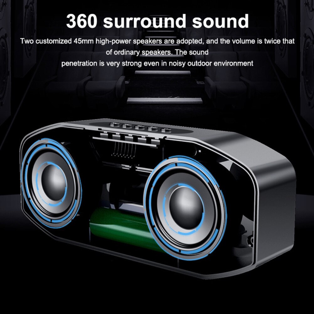 M5 Wireless Bluetooth-Compatible Speaker Subwoofer Outdoor Portable Small Radio Home Stereo HiFi Portable Audio Speaker