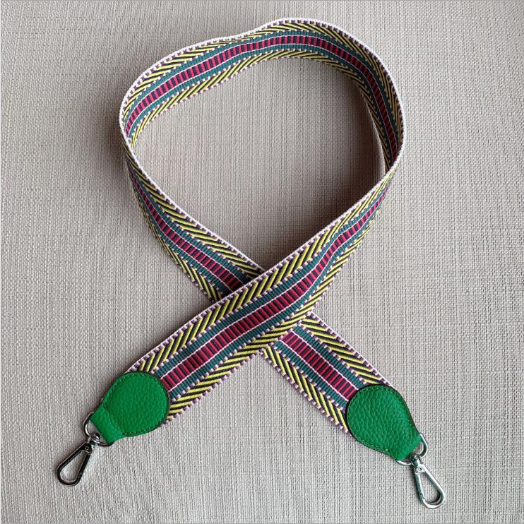 Breien brede tas riem leren handtas schouderriem accessoire zilveren gesp merk: 13