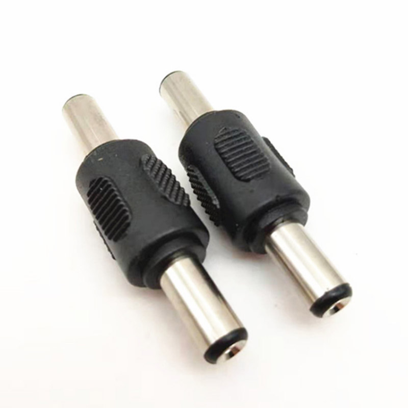 2 stücke Gerade AV RCA buchse auf buchse Video Adapter RCA Stecker auf Stecker M/M Stecker Audio- Adapter 5.5*2,1mm Schwarz Jack