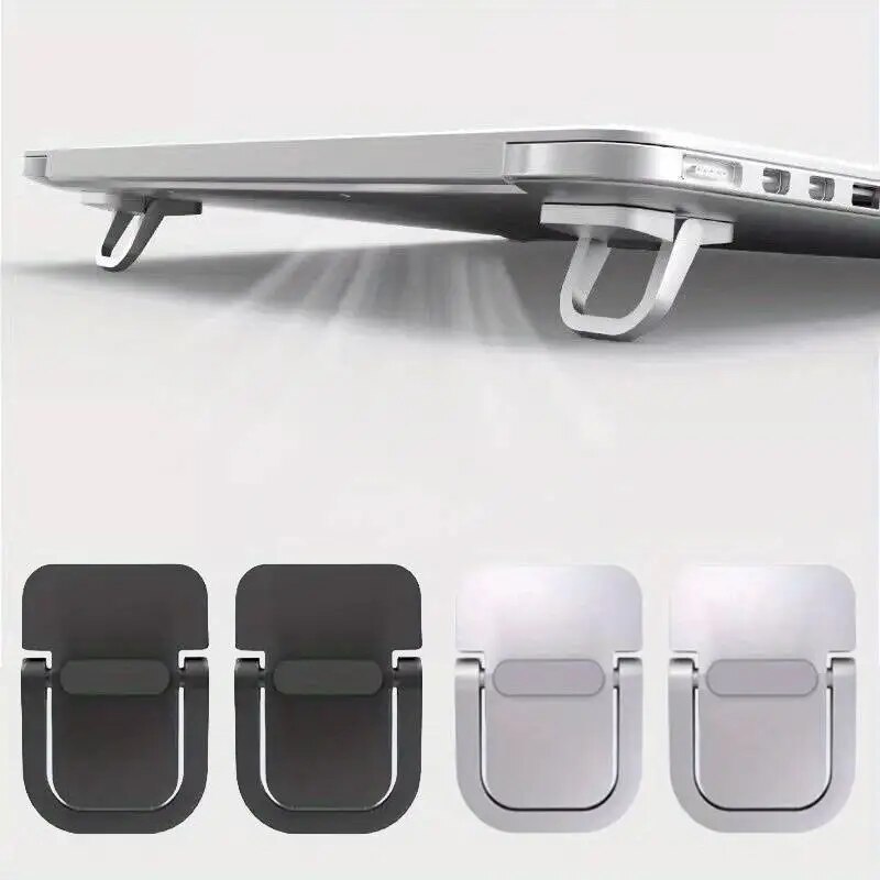 2 Stks/set Laptop Standaard Voor Computer Toetsenbord Stand Riser Aluminium Mini Draagbare Laptop Staat Voor Notebook