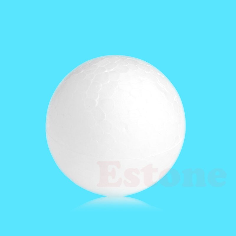 Bola de plástico de espuma de poliestireno para modelado DIY, material blanco, adecuado para de navidad