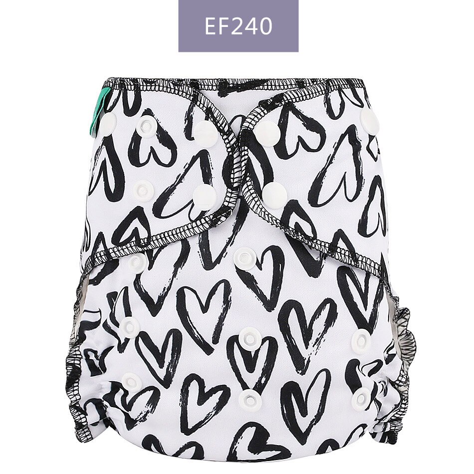 Eco-Friendly Baby Cloth Diaper Reusable Heavy Wetter Hybrid AIO/AI2 Waterproof Bamboo Washable Aio Baby Nappy Best Sell: EF240-Cloth Diaper