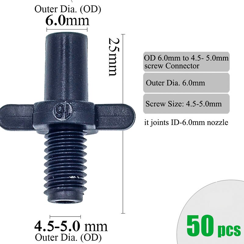 Garden Irrigation Connectors Barbed Single Double Tee Elbow Drip Arrow Cross Coupling Watering Fitting For 3/5 4/7mm Hose: light green