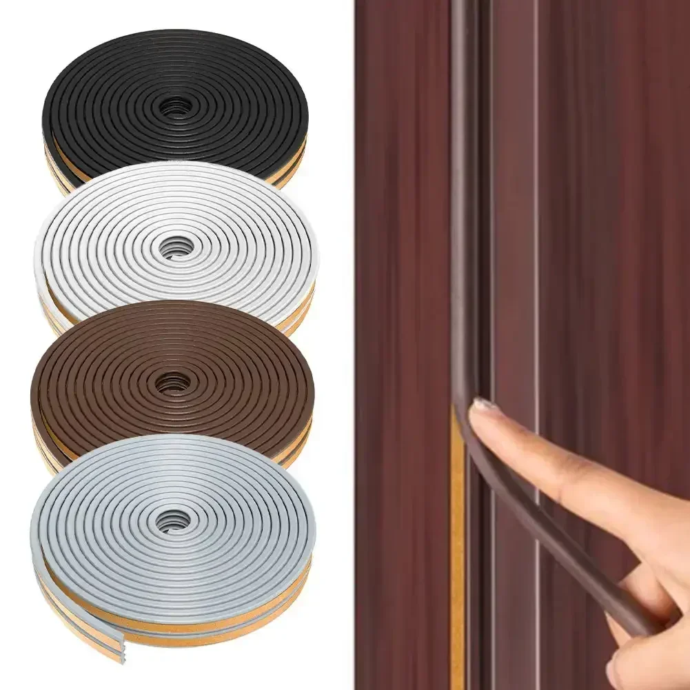 5M/10M Door Window Seal Strip DIEP Self-adhesive Acoustic Foam Sealing Strip Tape Insulation Windproof Rubber Weatherstrip