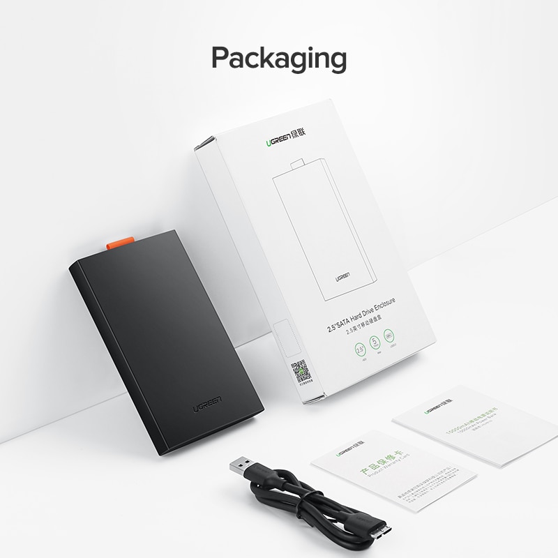 Ugreen 2.5 hdd fodral sata till usb 3.0 adapter extern hårddisk hölje för ssd disk hdd box fodral  hd 2.5 ssd fodral sata till usb