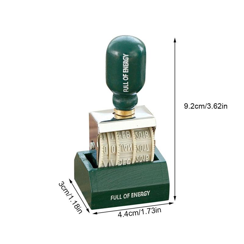 Tampon numérique avec bouton multifonction, Date, tampon à rouleau, papeterie scolaire, Vintage, Date, timbres-poste, DIY bricolage