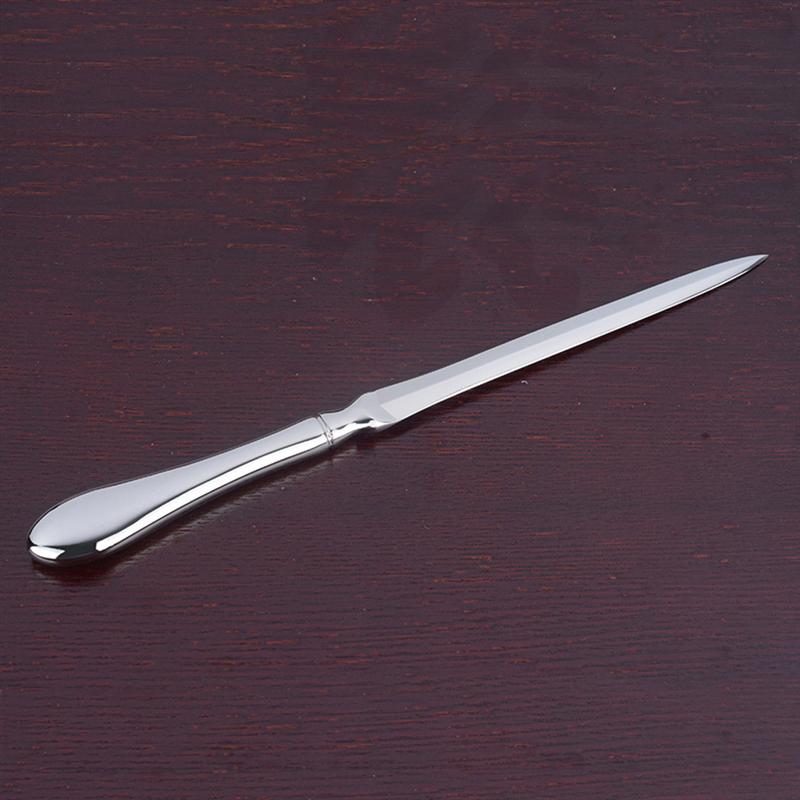 Alloy Letter Openers Paper Cutter Silver Envelope Opener With Box Portable Durable Stationery Supplies For Home Office Shop