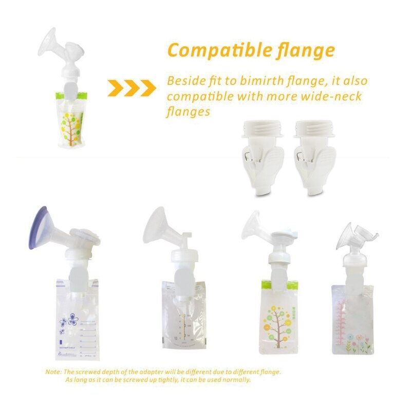 Sacs de conservation du lait maternel pour bébé, adaptateur Clip convertisseur pince pour connecteur de pompe à sein de calibre Standard