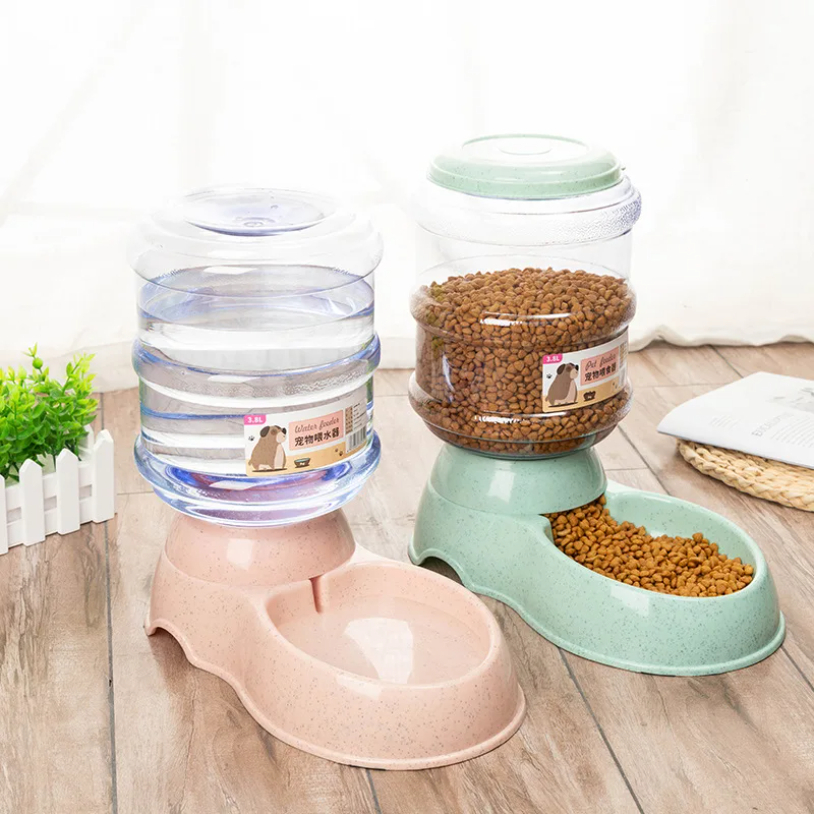 Cuencos alimentadores para mascotas de gran capacidad, cuenco de comida para perros pequeños, dispensador automático de agua, cuencos para gatos, cuencos de alimentación para mascotas, cuenco de agua para beber