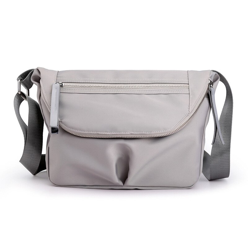 Nylon Schoudertas Herfst/Winter Vrouwen Mode In Zuid-korea Vrouwen Tas Hoge Capaciteit messenger Bag: grey