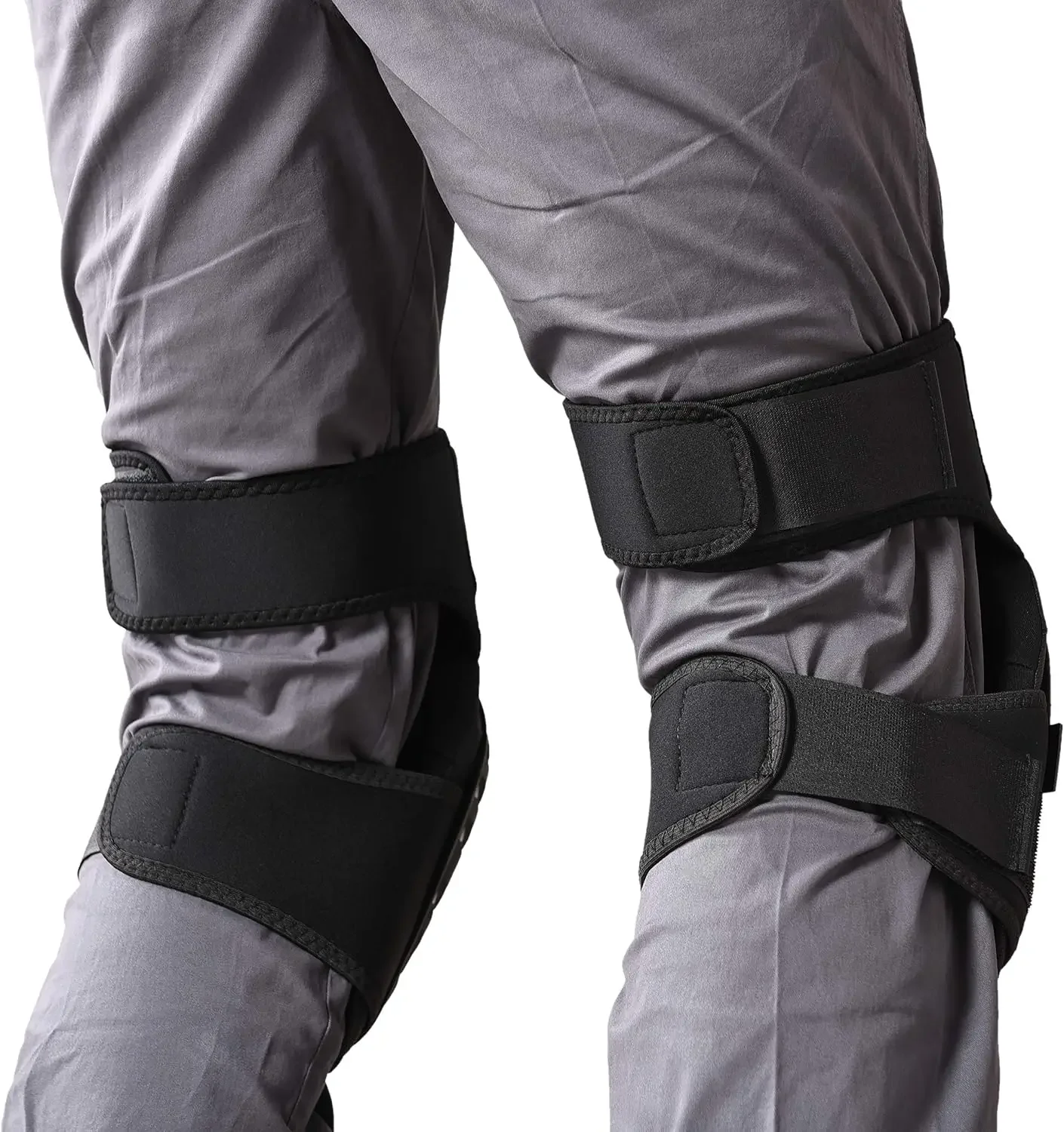 2PCS Knee Pads for Work Heavy Duty Foam Padding Gel Construction Knee Pads with Strong Double Straps