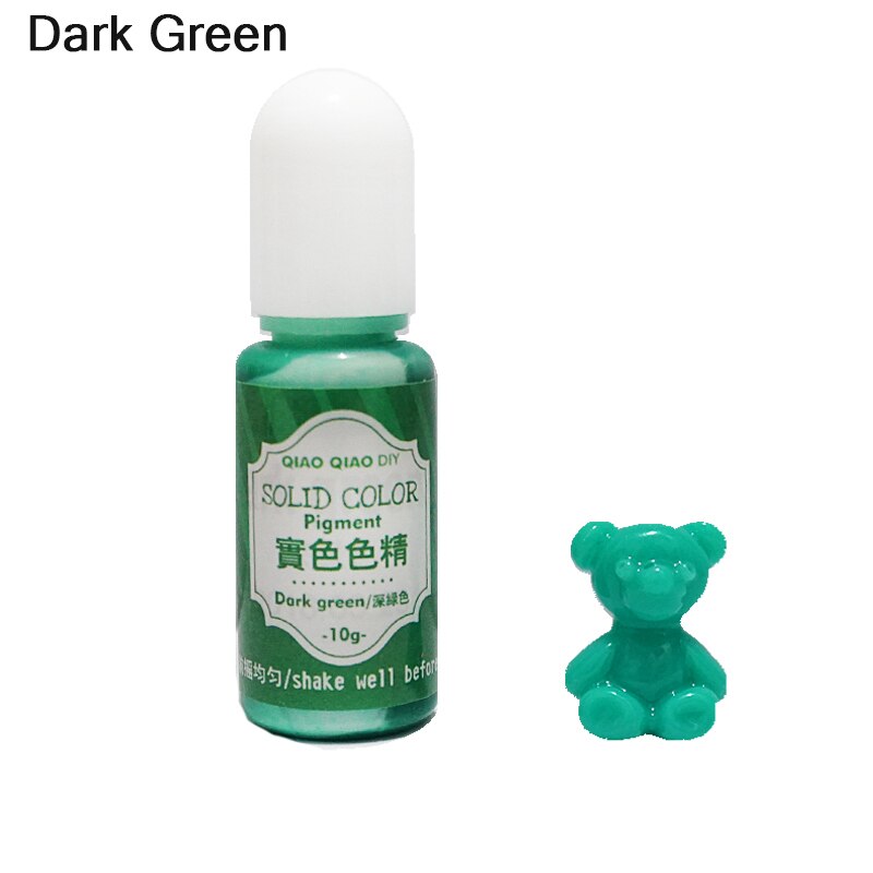 UV Resin Pigment Polish Solid Glue for Silicone Mold Jewelry Making DIY Handmade Crafts 18 Colors DOD886: dark green