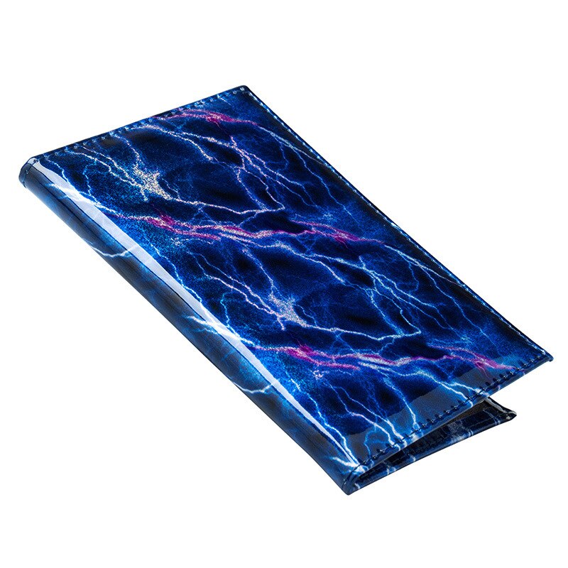 Zoukane Pu Leather Lightning Striped Passport Cover Blue Holder Passport Shiny Cover Man Folders Tickets ZSPC02
