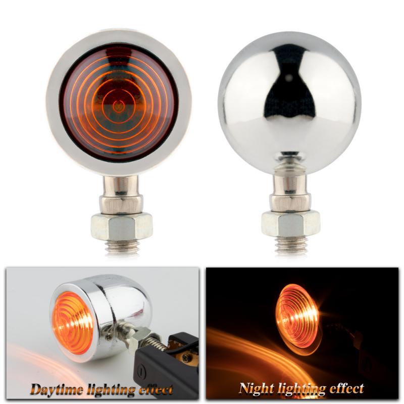 2Pcs Motorcycle Knipperlichten Indicator Light Retro Bullet Flashers Led Blubs Lamp Voor Harley Motorfiets Accessoires