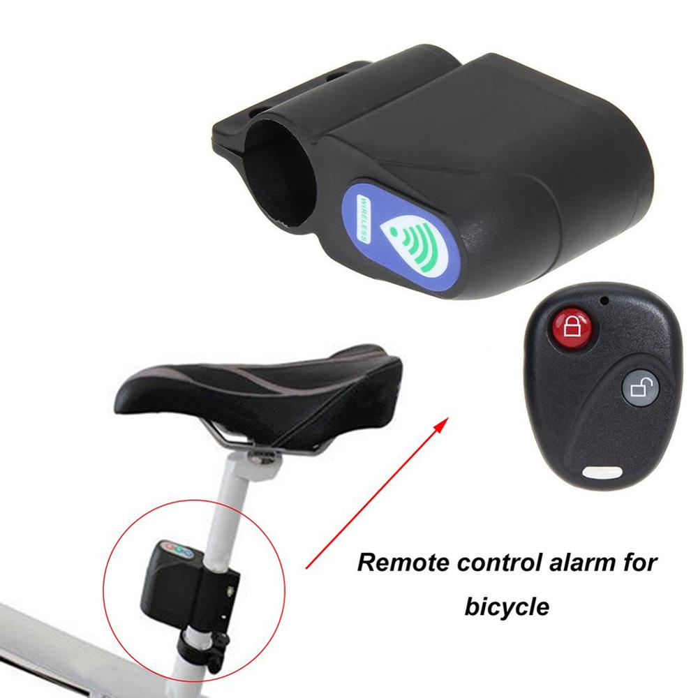 Anti-Theft Bike Lock Cycling Security Lock Wireless Remote Control Vibration Alarm 105dB Bicycle Anti-Theft Alarm Bike Accessry