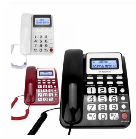 Telephone, caller ID, home office, battery-free white Telephone, caller ID, home office, battery-free white Wired Telephone with