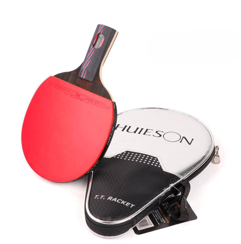 Huieson 9 Plywood 8 Layer Carbon Table Tennis Racket Classic Hybrid Carbon 9.8 Ping Pong Paddle with Case: black