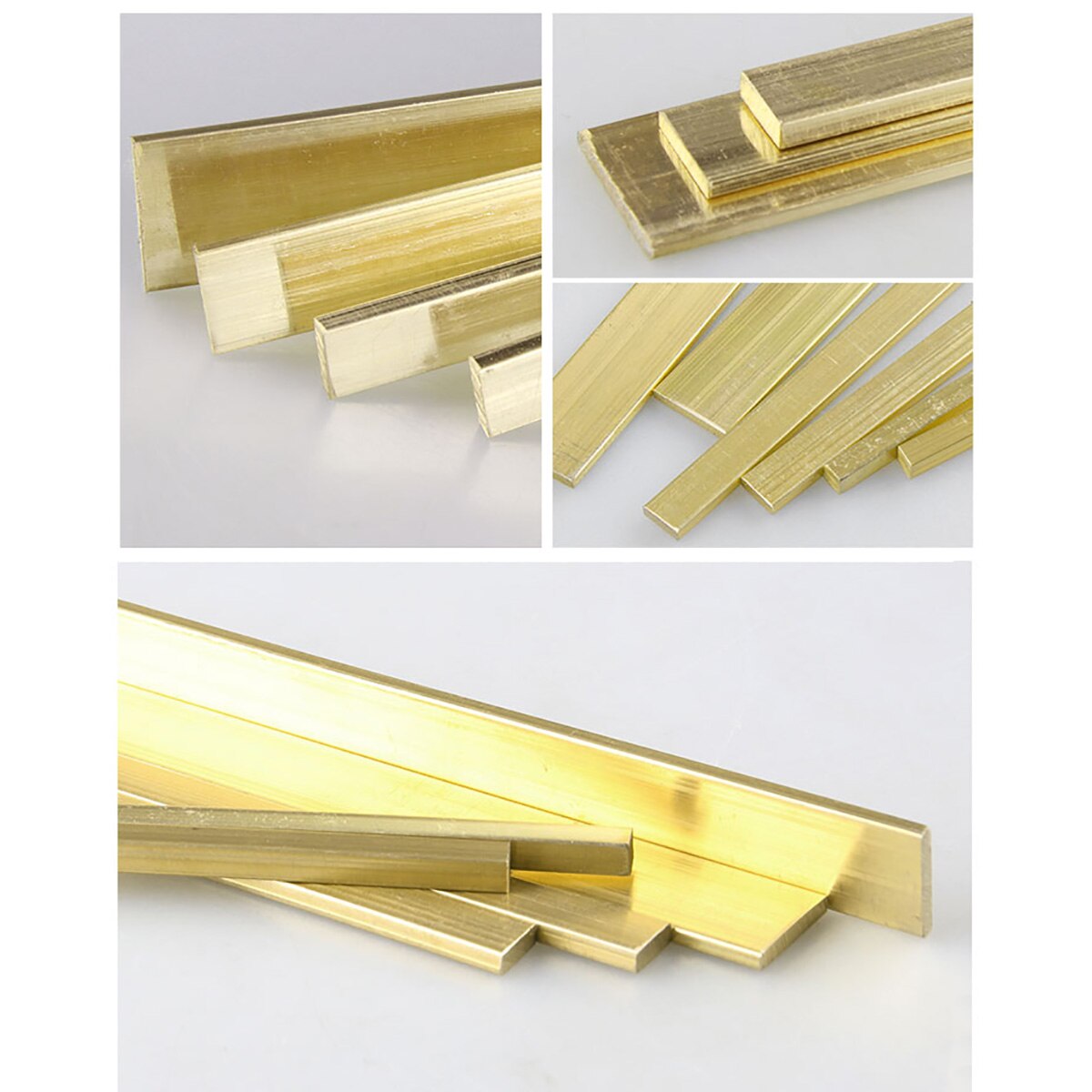 1pcs Length 500mm Solid H59 Brass Row Strip Brass Flat Plate Bar Thickness 3 4 5 6mm