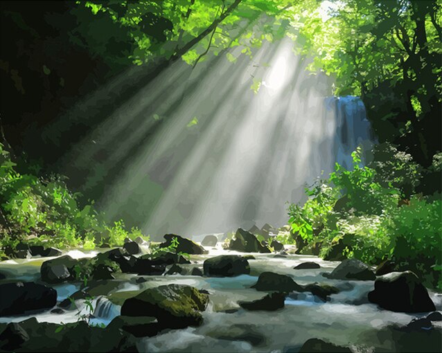 HUACAN Painting By Number Forest Landscape Kits Drawing Canvas HandPainted DIY Oil Pictures Scenery Home Decor: SZHC019