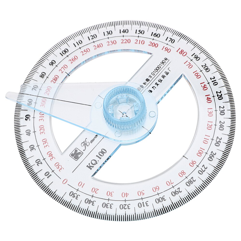 DIYWORK 10cm Circular Gauging Tools Plastic Swing Arm Angle Finder For School Office 360 Degree Pointer Protractor Ruler