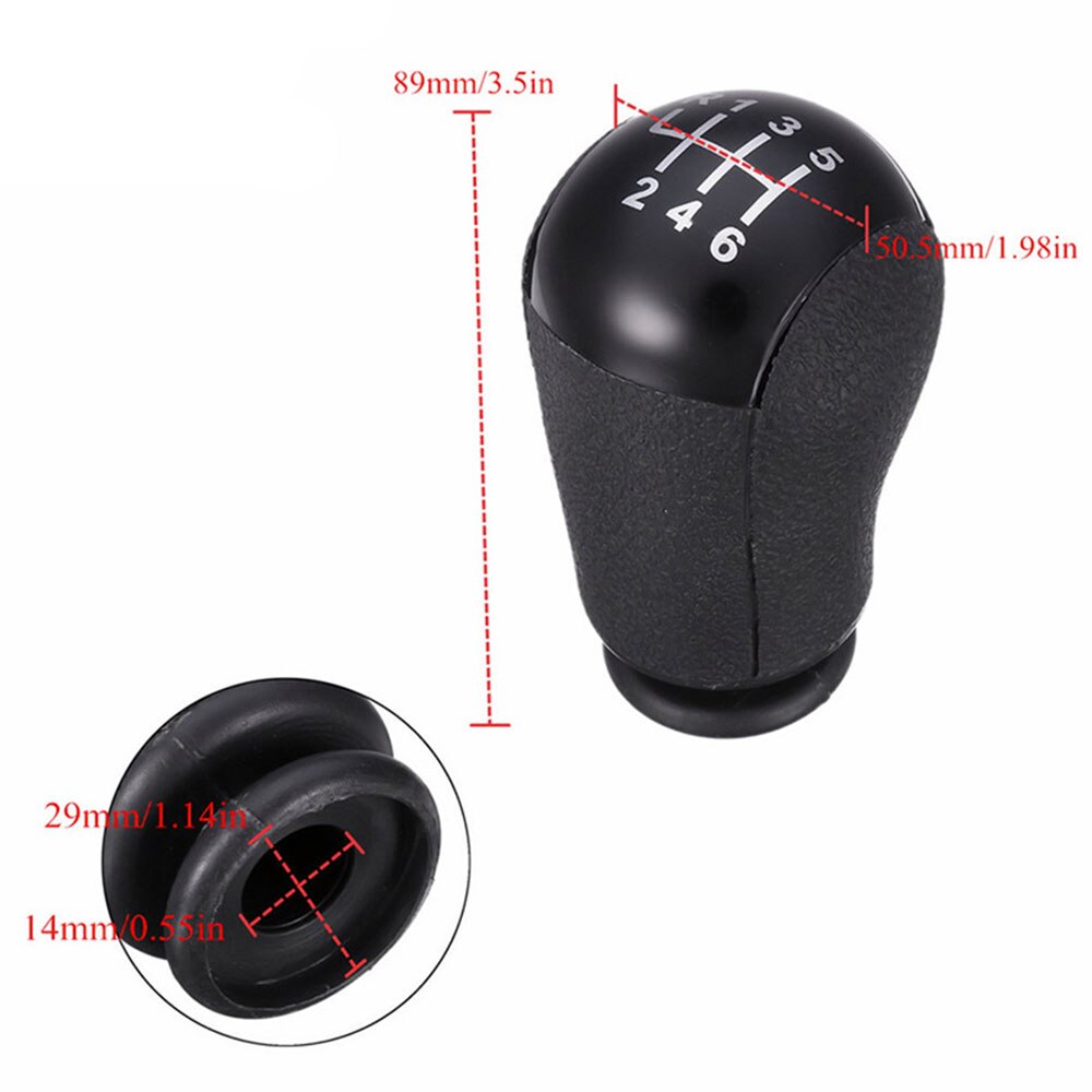 Pomo de palanca de cambios de plástico MT ABS de 5 velocidades para Ford Focus Mondeo MK3 S-MAX C-MAX Mustang Galaxy MK6 Transit