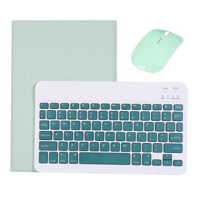 Etui til huawei matepad  t10s t10 t 10 trådløst bluetooth tastatur teclado til huawei matepad 10 4 honor  v6 magnetisk cover til tablet: Mint nøgle etui mus