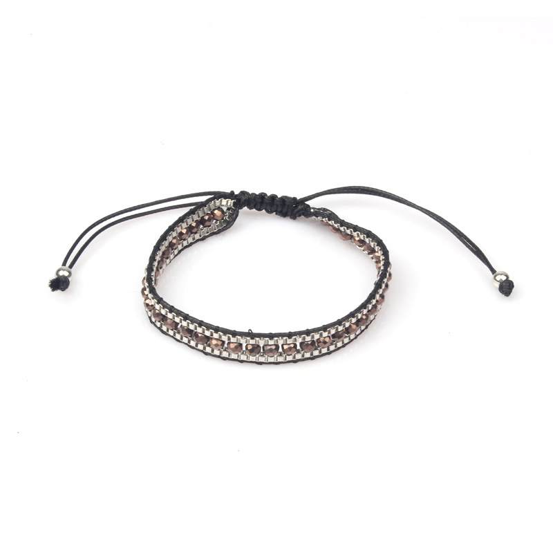 Bohemian ladies bracelet hand-woven bracelet crystal single layer beaded bracelet national wind friendship bracelet: SJ-Q1