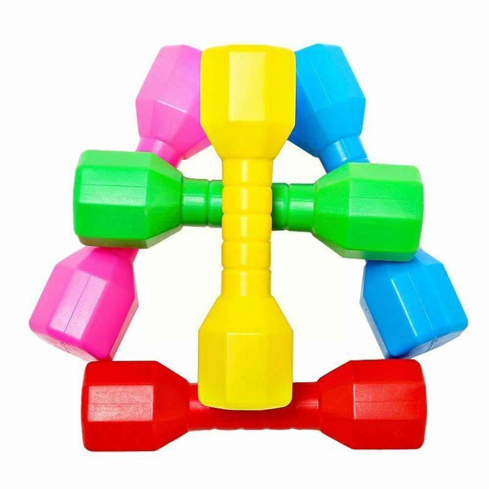 2pcs Children&#39;s Fitness Dumbbells Early Education Equipment Props Hand Exercise Weights Pe Home Kindergarten Dancing L6n6
