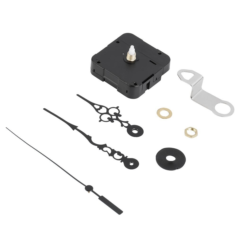 Quartz Wall Clock Movement Mechanism Black Hands DIY Repair Parts Kit