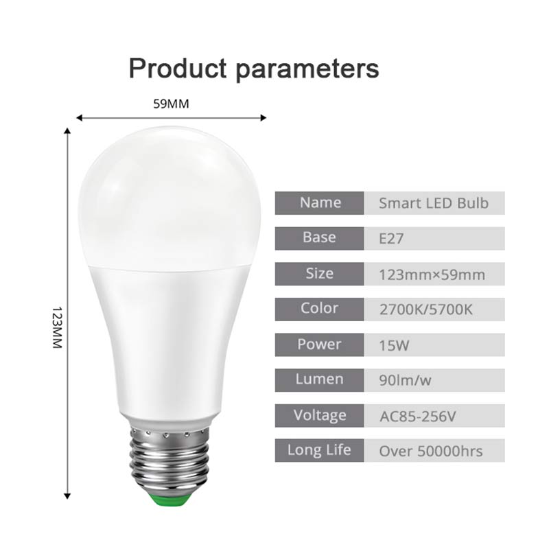 Smart life lighting pære wifi smart home led lys dimmes fjernkontroll stemmestyring kompatibel