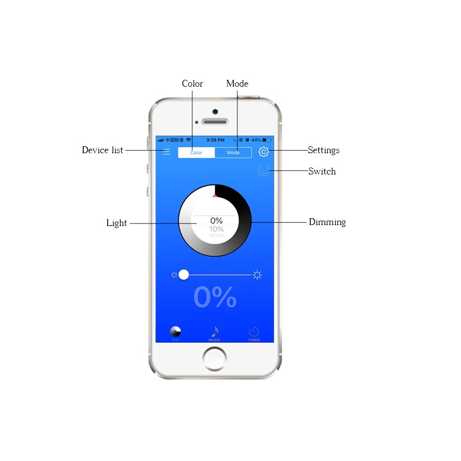 5-24V Wireless Bluetooth Single LED Controller For LED Strip Dimmers 12V 12 V Brightness Music LED Light APP Remote Controller