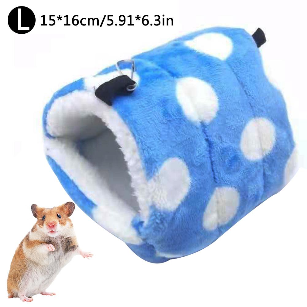 Tente-hamac molletonnée pour petits animaux de compagnie,petite maison douillette et confortable idéale comme lit pour un hamster, cochon d'Inde ou écureuil, au printemps et en hiver: K    15x16cm