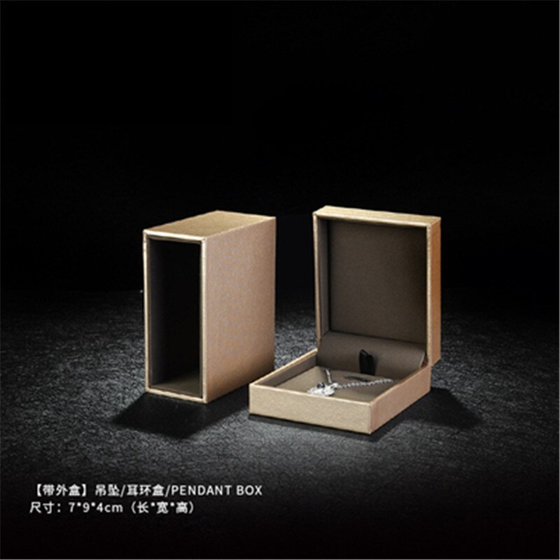 drawer-style jewelry packaging & dispaly cases ring Pendant box velvet lining specialty paper box for women