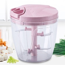 Stainless Steel Pull String Garlic Cutter 5 Cutter Manual Vegetable Nuts Onions Chopper TB