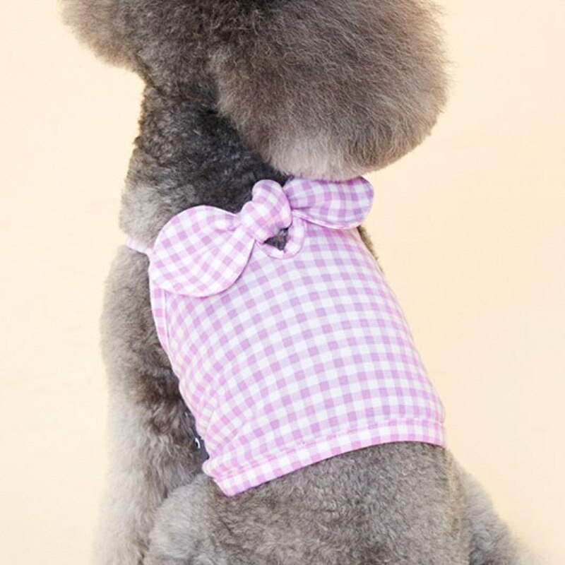 Small Dog Costume Summer Cat Yorkshire Yorkie Skirt Puppy Dog Clothes Chihuahua Pomeranian Poodle Bichon Schnauzer Clothing Vest: Purple / XS