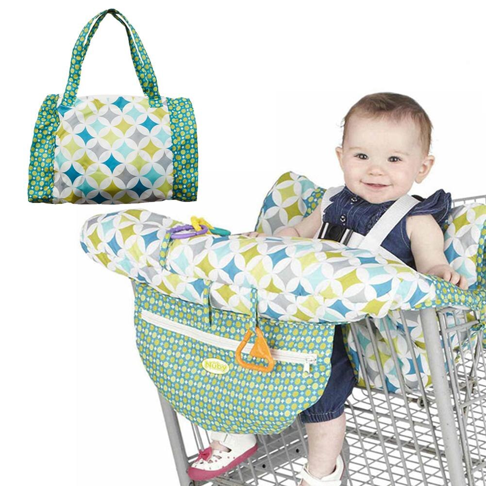 Print Baby Child Supermarket Trolley Dining Chair Protection Antibacterial Safety Travel Cushion Portable Shopping Cart Cushion